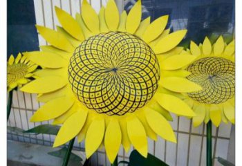 金昌抽象花籃雕塑展品，小區(qū)雕塑，葵花花籃雕塑工程制作精選