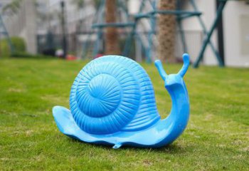 嘉峪關彩繪蝸牛雕塑廠家，園林動物小品，玻璃鋼蝸牛雕塑生產