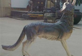 云浮銅狼雕塑廠家，銅雕動物狼，仿真工藝制作