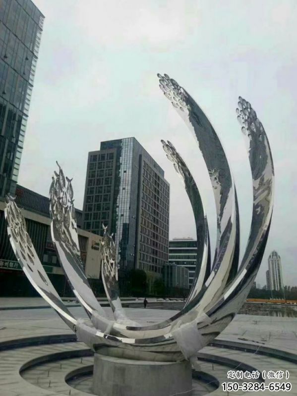 南明地面噴泉雕塑小品，圓環(huán)結構概念，旱地水景噴泉體系