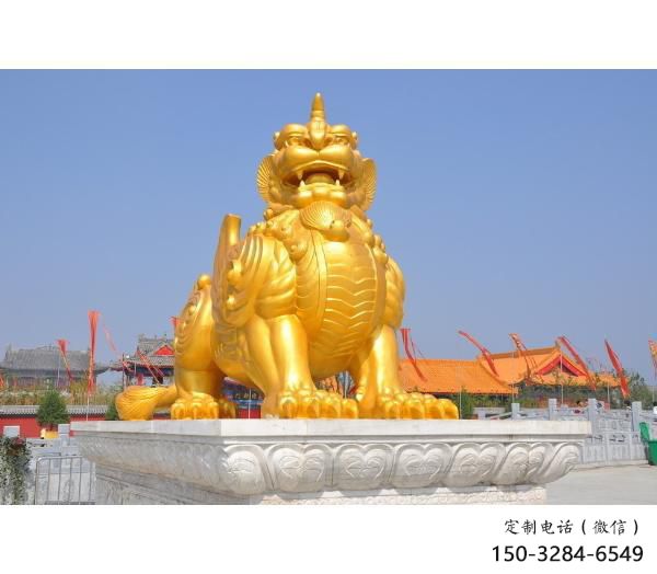 唐山廣場貔貅雕塑，動物彩繪雕塑，抽象效果