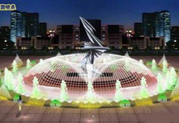 龍華水景搖擺噴泉雕塑，循環(huán)噴水模式噴泉雕塑加工