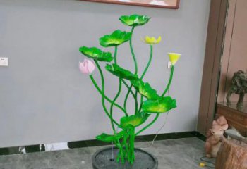 衡水荷花雕塑異型優選，城市裝飾，展示荷花雕塑定做