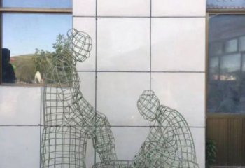 邢臺鏤空孝道雕塑通用，街景小品，鐵藝洗腳雕塑制造