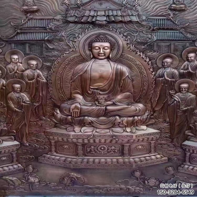 黃石鍛銅浮雕常用，寺廟景觀，黃銅佛像浮雕生產商