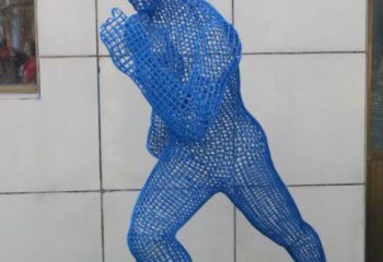 南崗鏤空跑步雕塑，標識雕塑，烤漆鐵藝人物雕塑優選