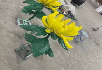 黃岡景區菊花雕塑優選，圓雕體系，城市菊花雕塑選定