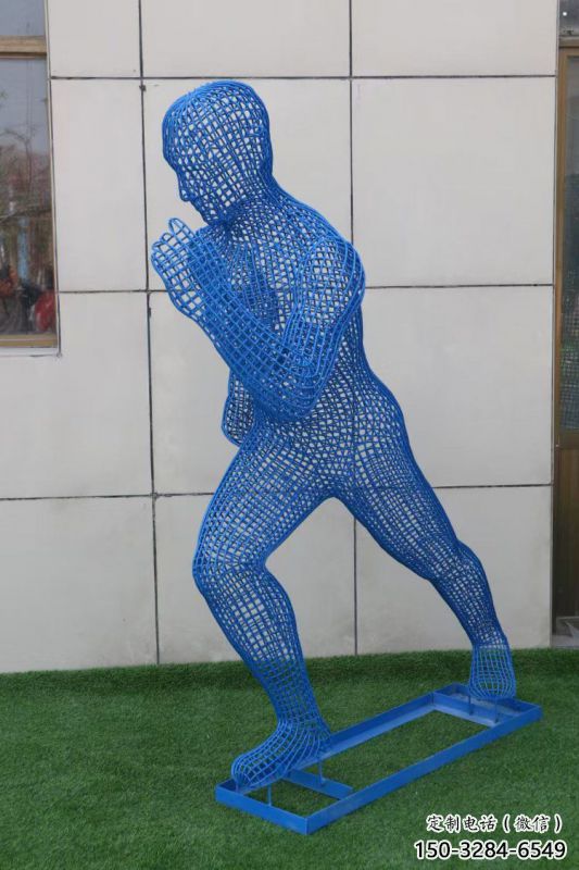 長沙鏤空跑步雕塑，標識雕塑，烤漆鐵藝人物雕塑優選