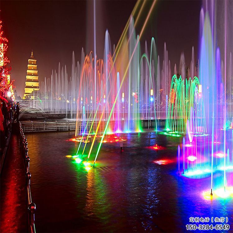 白城選定噴泉雕塑，燈光數(shù)控效果，水景藝術(shù)雕塑