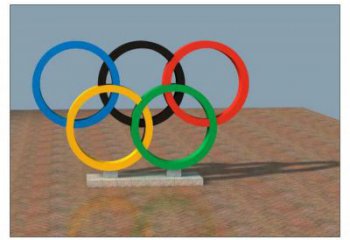 鼓樓五環不銹鋼雕塑，現代景觀擺件，烤漆工藝制作