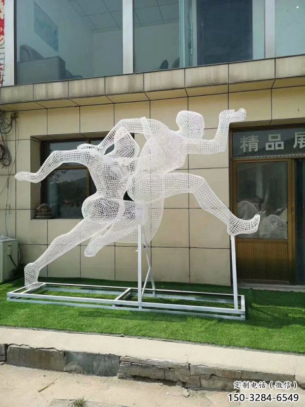 新建鏤空體育雕塑供求，白鋼構(gòu)件，鐵藝人物雕塑觀賞型