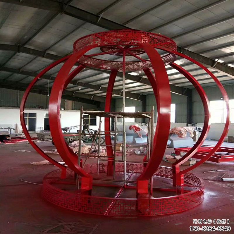 呼倫貝爾景觀燈籠雕塑優選，陸地擺件，園林不銹鋼燈籠雕塑供應