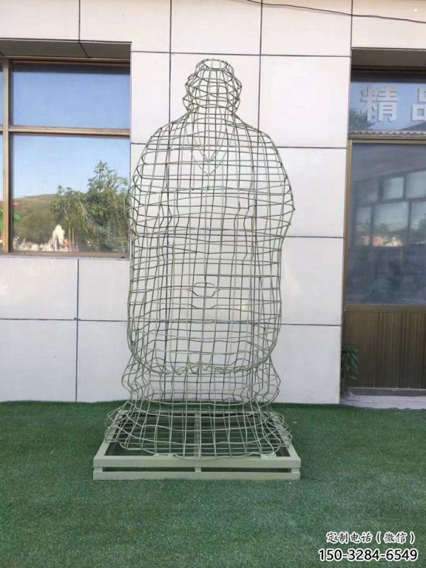西夏鏤空孔子雕塑訂做，景區(qū)雕塑，鐵藝古代人物雕塑定價