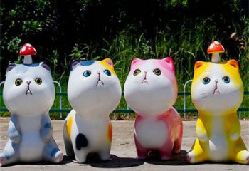 鷹潭房地產貓咪雕塑，仿古動漫雕塑，公園動物制造