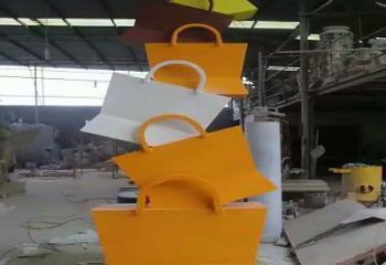 新余烤漆挎包雕塑制造商，室外軟裝，景觀挎包雕塑制作