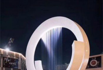 靈武圓環(huán)噴泉雕塑，水景藝術原理，水景圓環(huán)雕塑廠家