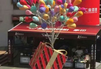 城東氣球樹雕塑承接，美陳雕塑，玻璃鋼氣球樹雕塑制造