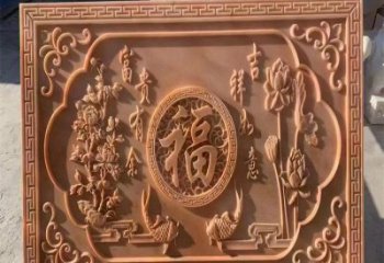 海北浮雕制造商，室外軟裝，景觀福字浮雕制作廠家