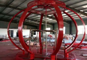 城東景觀燈籠雕塑優(yōu)選，陸地?cái)[件，園林不銹鋼燈籠雕塑供應(yīng)