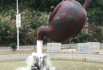 城中小區天壺標志雕塑，多彩藝術，天壺雕塑生產廠家
