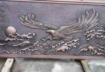 臨沂老鷹浮雕訂做，景區雕塑，鍛銅動物浮雕定價