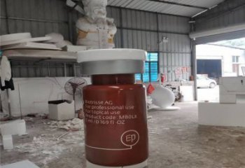 寶雞瓶子雕塑批發，景觀雕塑，主題玻璃鋼藥瓶子雕塑標準