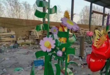 咸陽(yáng)茉莉花雕塑訂做，城市雕塑，不銹鋼茉莉花雕塑廠