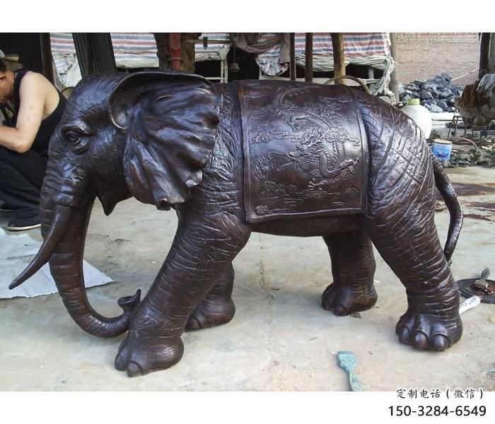 甘孜庭院大象雕塑定做，廣場雕塑，室外銅大象雕塑提供