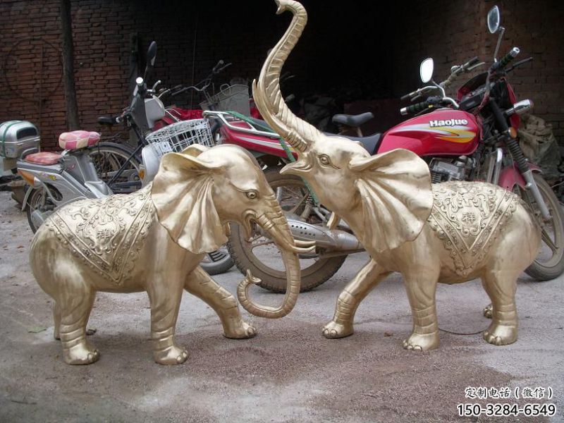 綿陽大象雕塑制造商，小區擺件，銅大象雕塑提供