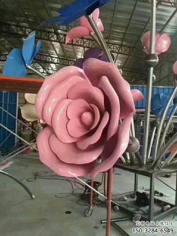 吐魯番牡丹花雕塑工廠優選，城市裝飾，牡丹花花朵雕塑供給