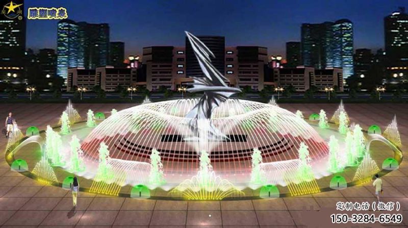 阿克蘇水景搖擺噴泉雕塑，循環噴水模式噴泉雕塑加工