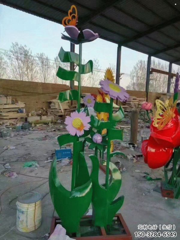 楚雄茉莉花雕塑訂做，城市雕塑，不銹鋼茉莉花雕塑廠