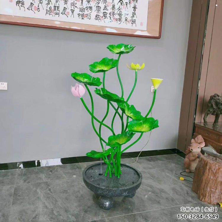杭州荷花雕塑異型優(yōu)選，城市裝飾，展示荷花雕塑定做