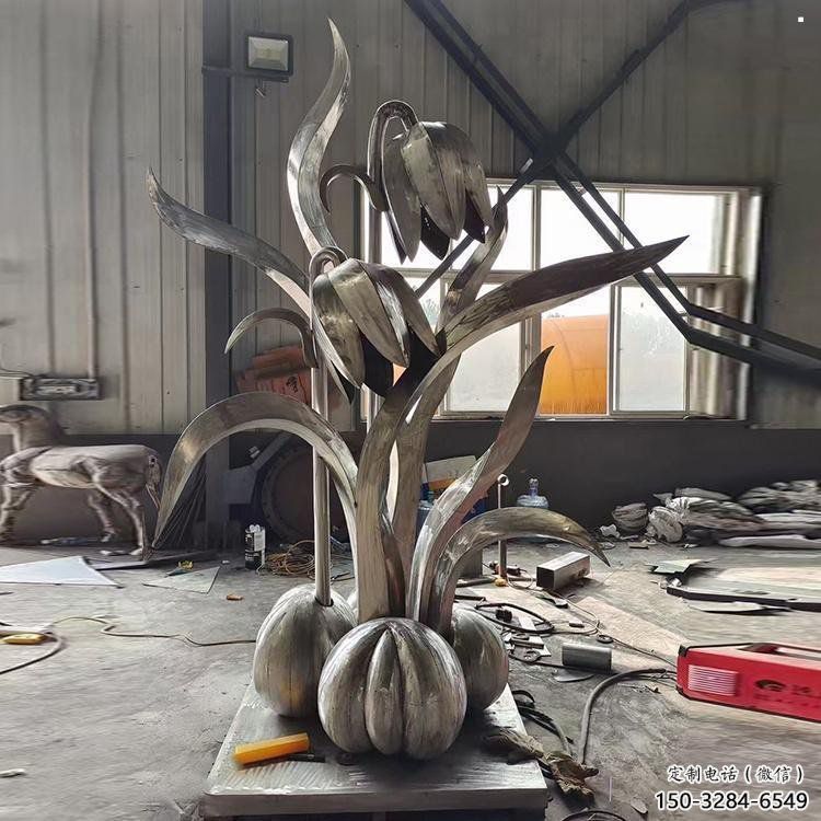 西湖木棉花雕塑制造商，城市雕塑，不銹鋼木棉花雕塑廠家