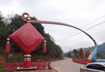 吐魯番街道中國結(jié)雕塑