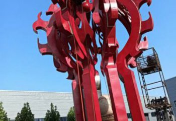 曲靖火球雕塑，精神堡壘火球雕塑落地展示