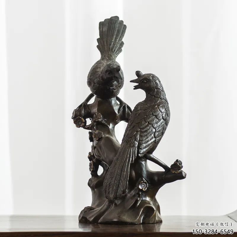 江北園林喜鵲雕塑